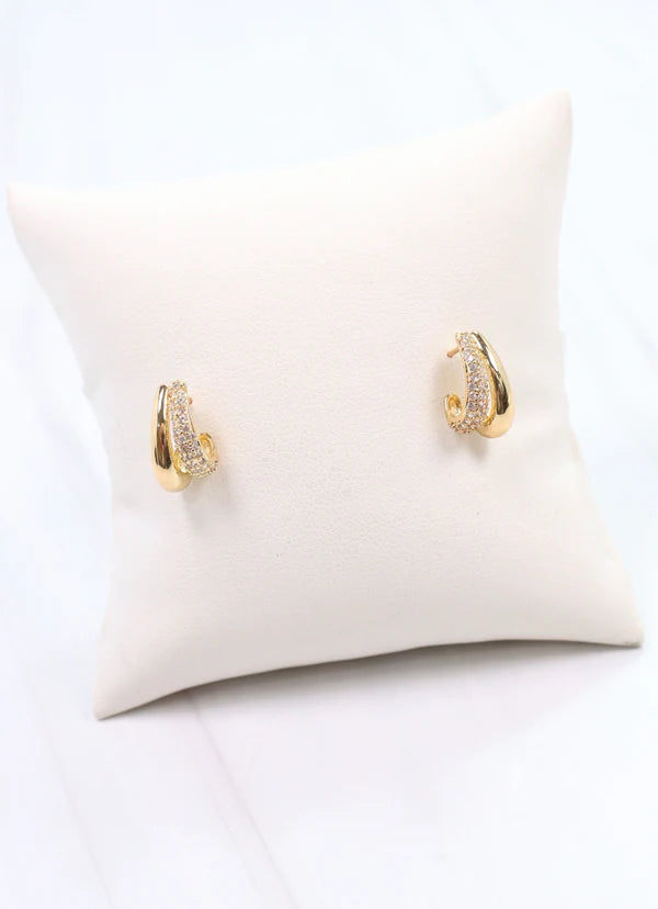 Trudy CZ Hoop Earring GOLD