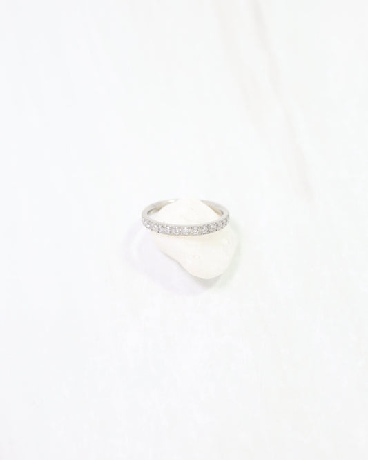Roxanna CZ Lined Ring WP Silver