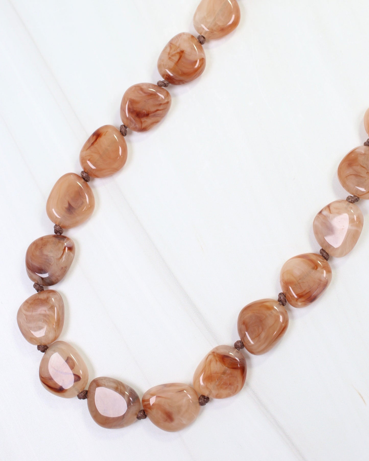 Kya Marble Beaded Necklace Natural
