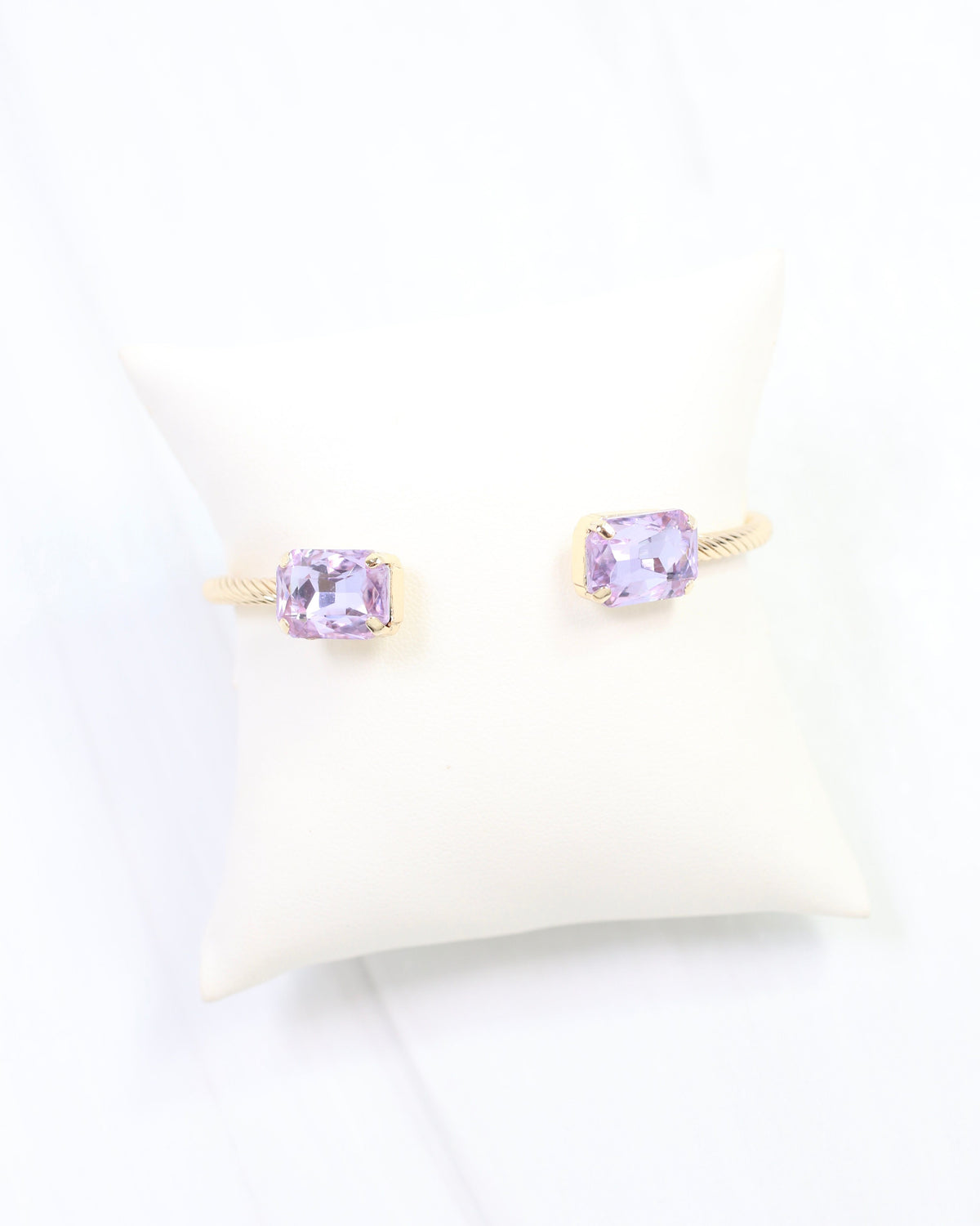 Chaveax Crystal Bangle Bracelet WR Lavender