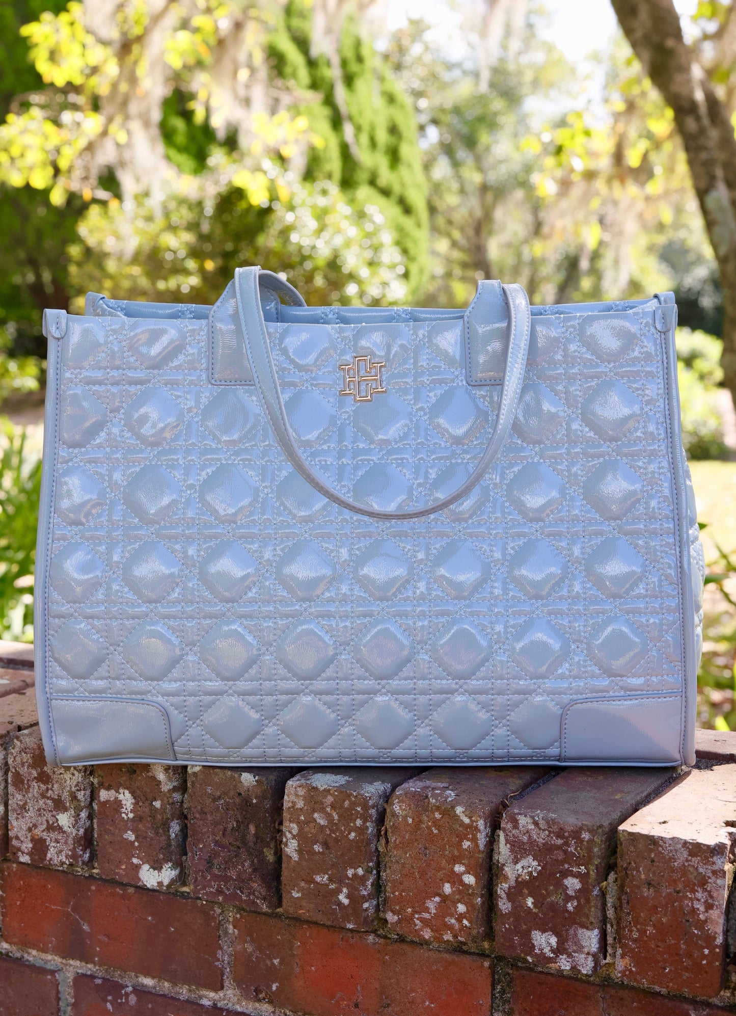 Shane Tote Dusty Blue Patent LQ