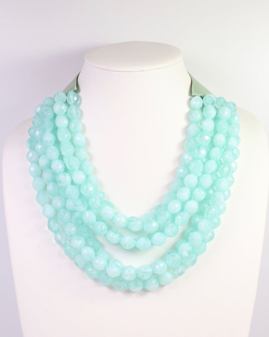 Cadence Multi Layered Beaded Necklace Mint