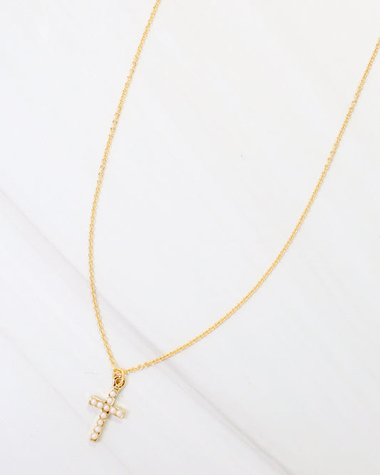 Hyannis Cross Necklace Gold
