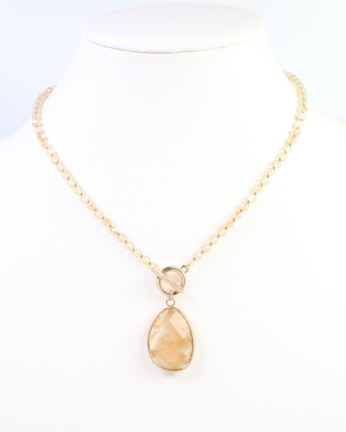 Reese Stone Toggle Necklace Natural