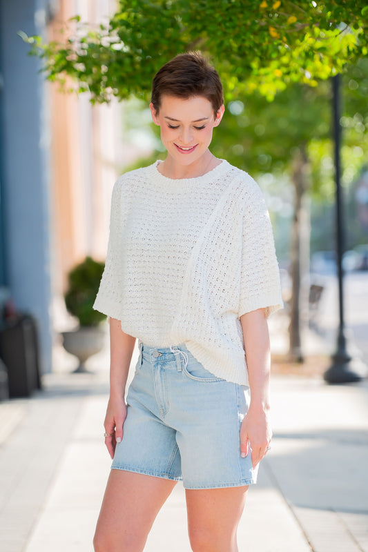 Oakland Asymmetrical Open Stitch Sweater