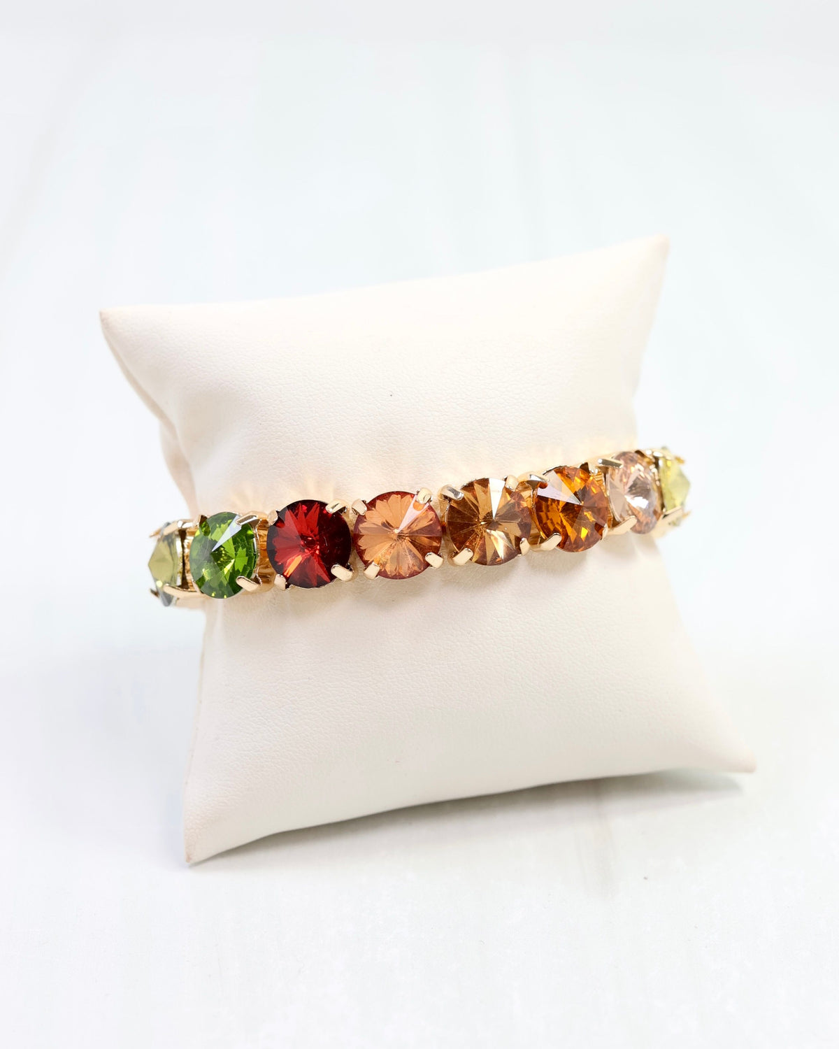 Harper Rhinestone Bracelet Olive Multi