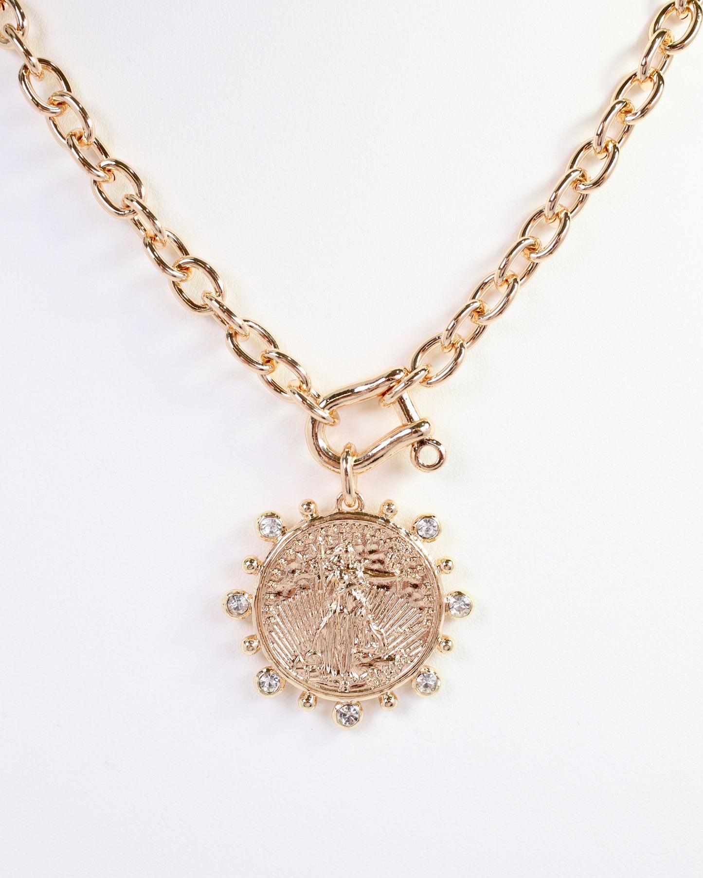 Armidale Horsebit Coin Necklace Gold