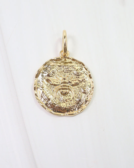 Buzzin Bee Coin Charm Gold