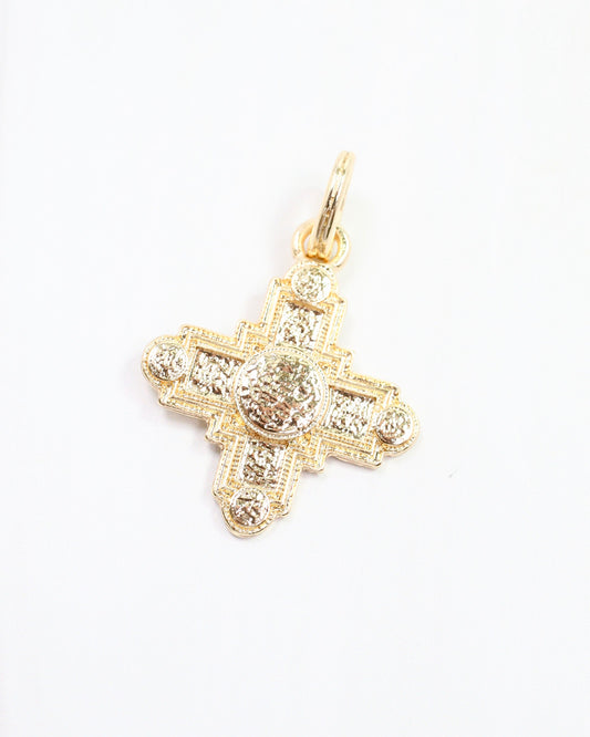 Brandon Cross Charm Gold