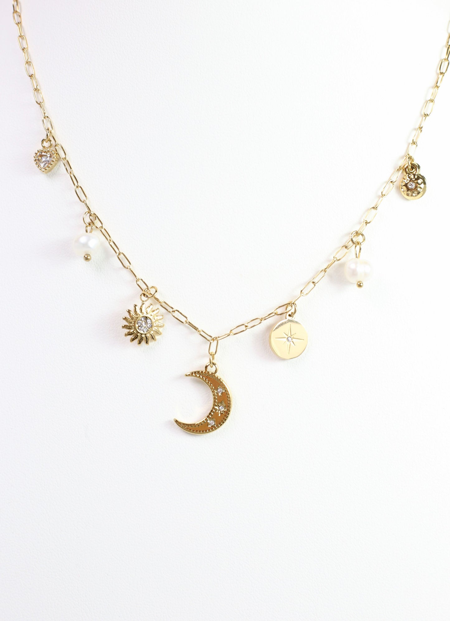 Jacobi Charm Necklace Gold