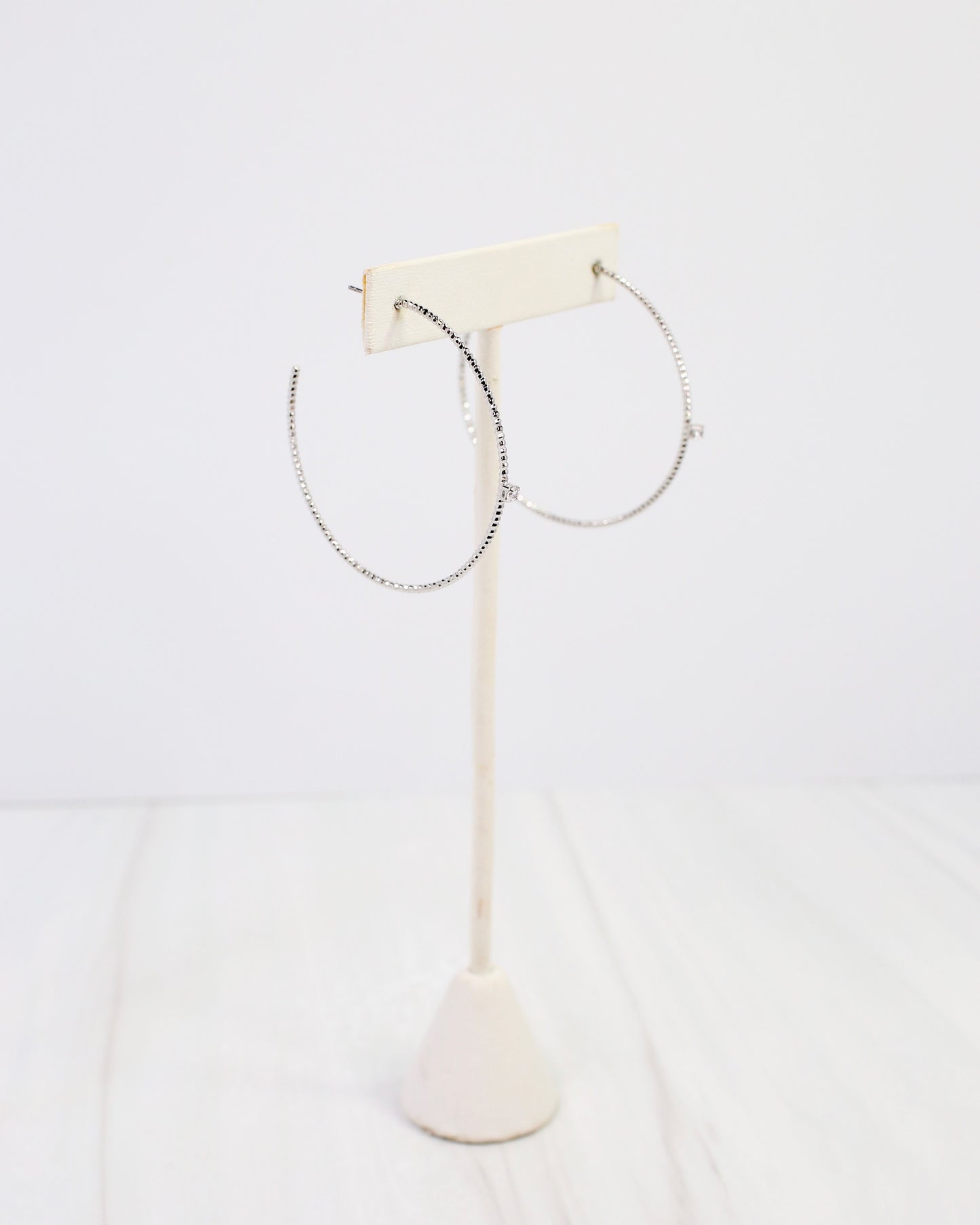 Watertown Textured Hoop Earring Silver