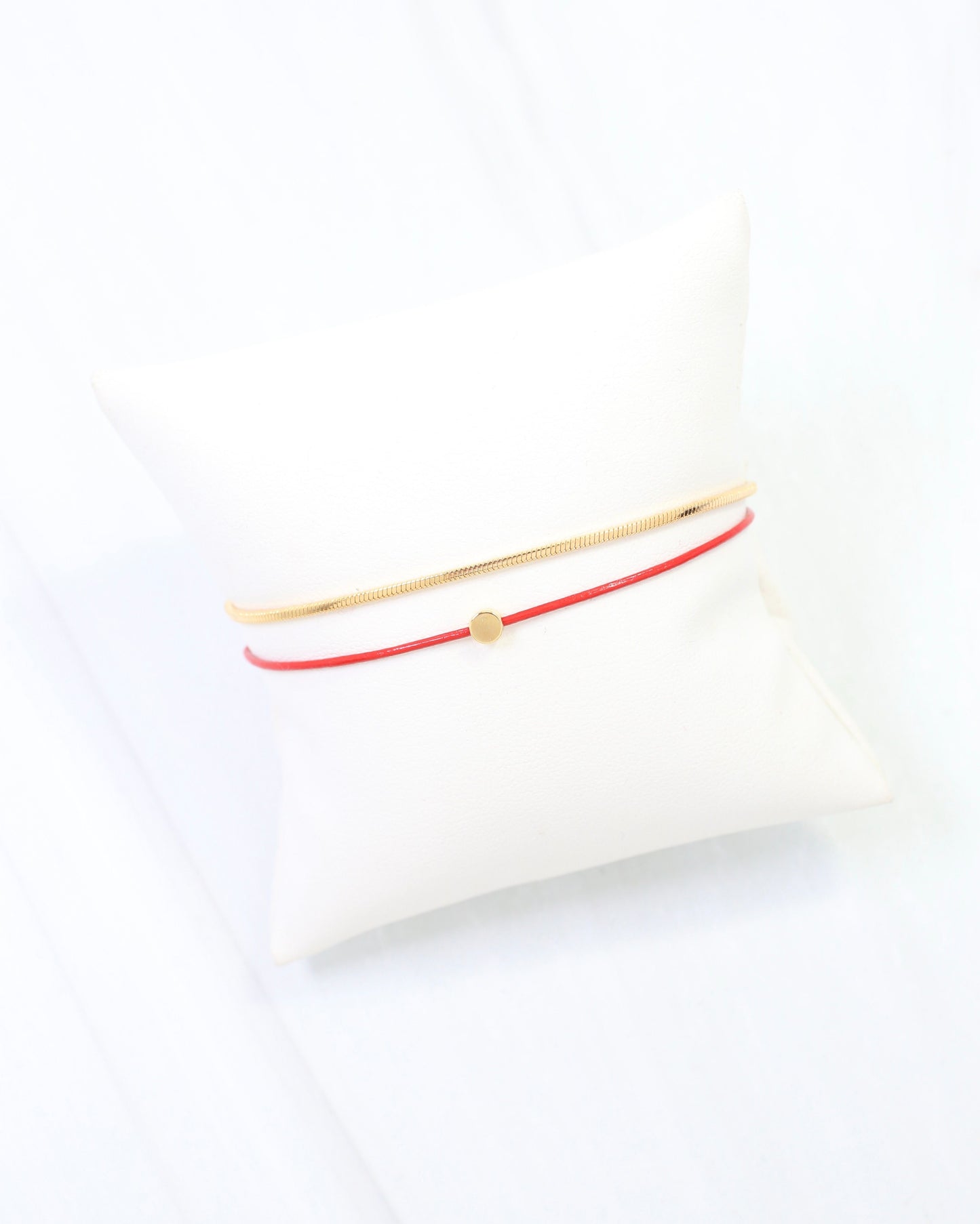 Paula Cord and Chain Bracelet Red