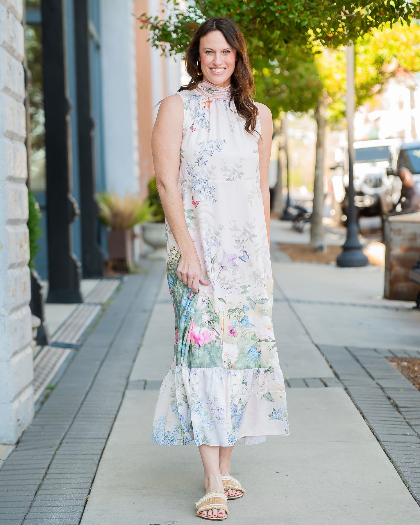 Megan Floral Sleeveless Maxi