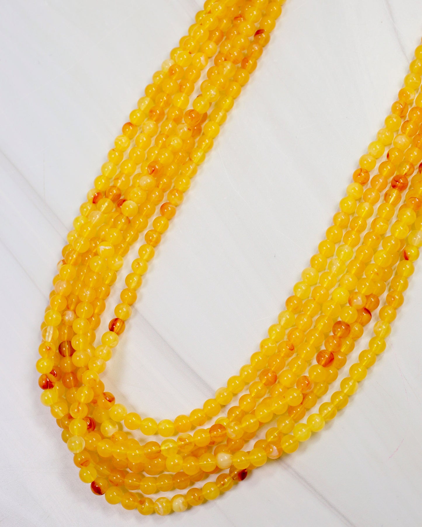 Brookline Layered Beaded Necklace Yellow
