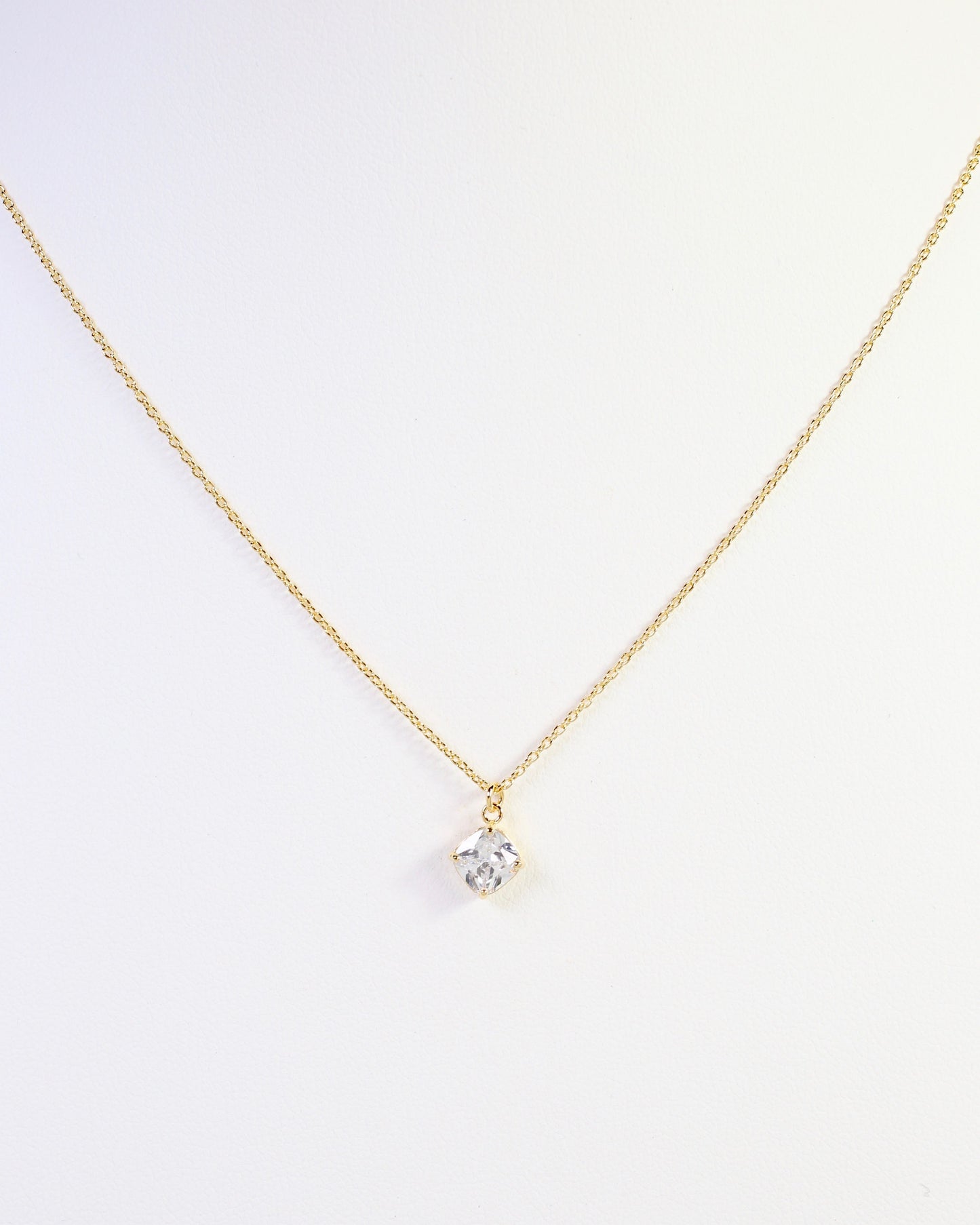 Lakewood CZ Pendant Necklace WR Gold