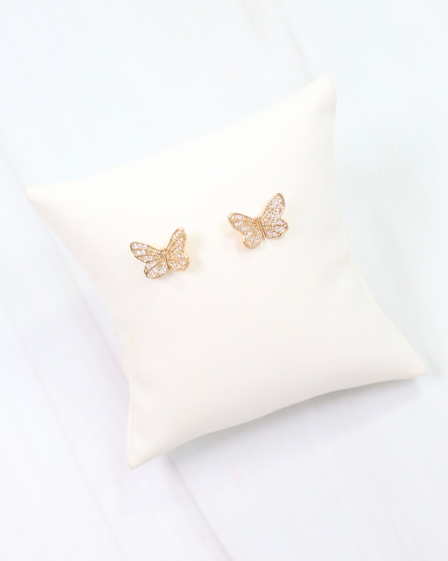 Glendive Butterfly Pave Stud Earring WR Gold