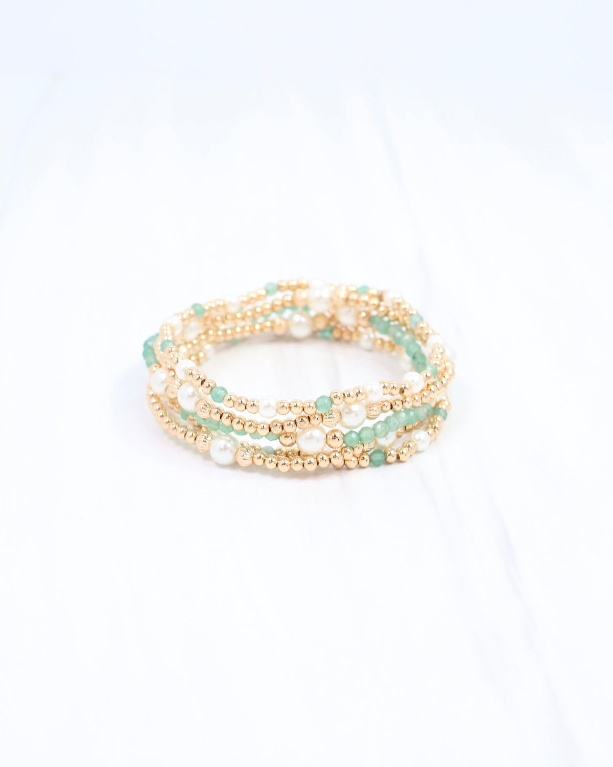 Maneh Beaded Bracelet Set Jade
