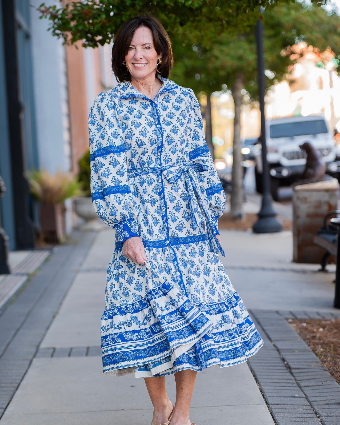 Xenia Azure Muse Midi Dress