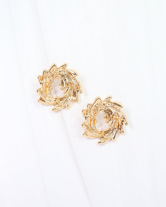 Wewonka Circle Drop Earring Gold
