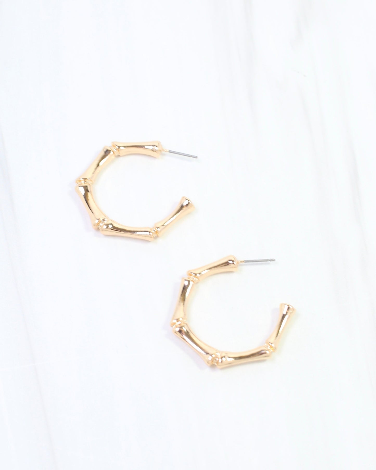 Citlali Bamboo Hoop Earring Gold