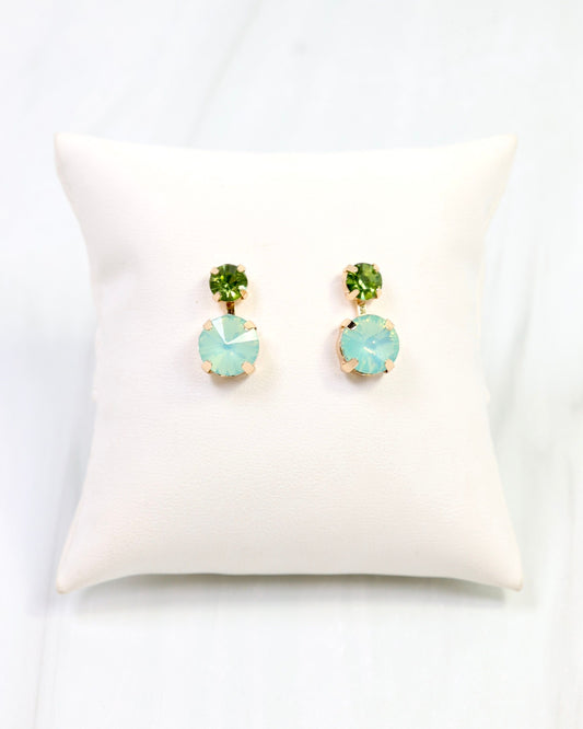 Radcliffe Rhinestone Earring Mint Opal