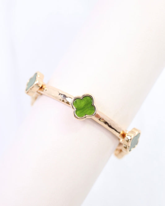 Reuben Clover Stretch Bracelet Green