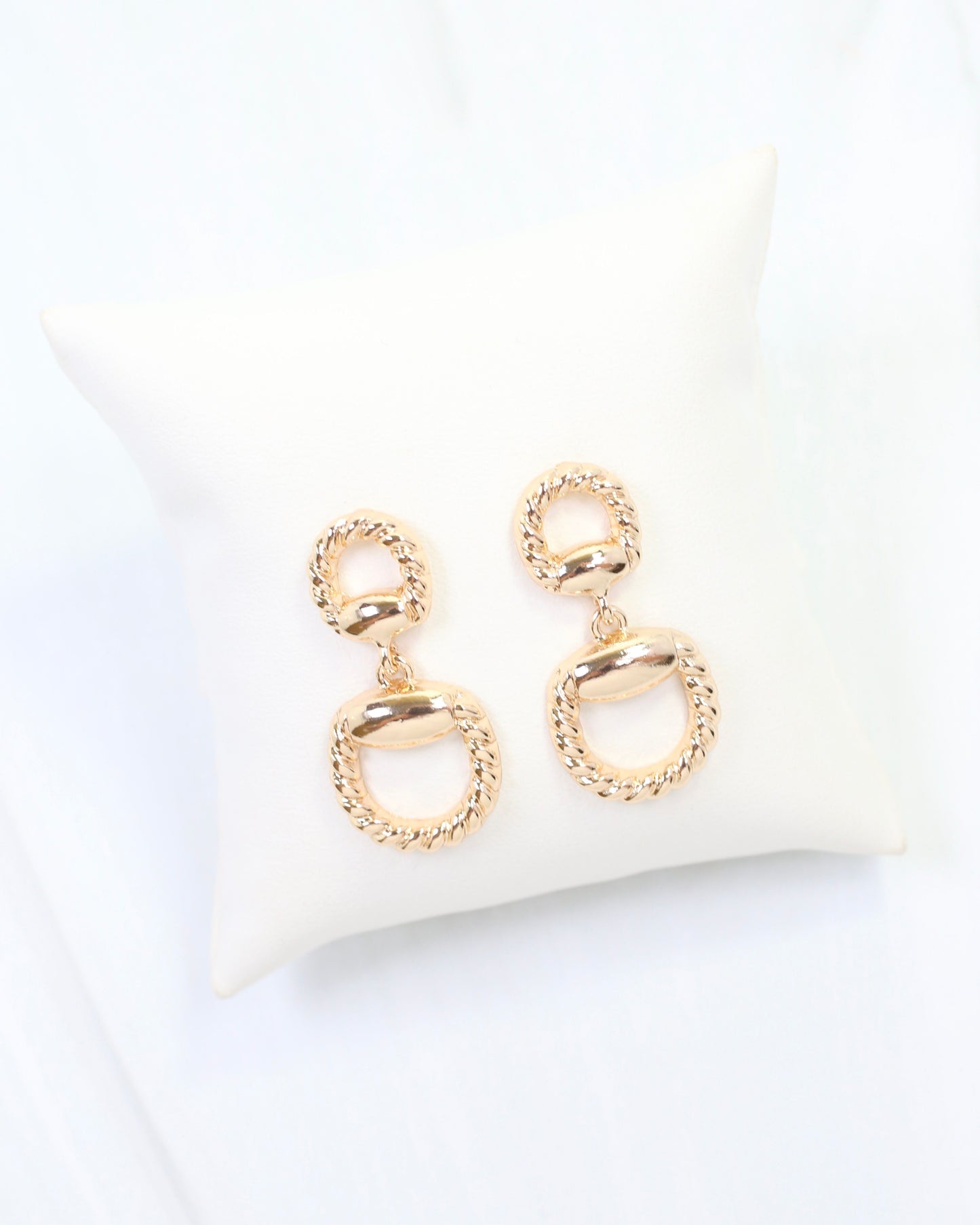Martha Braided Horsebit Earring Gold
