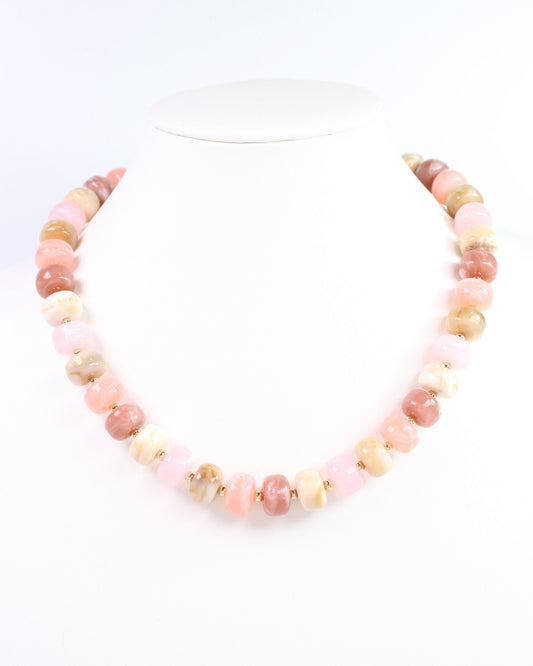 Tanner Beaded Necklace Pink Multi