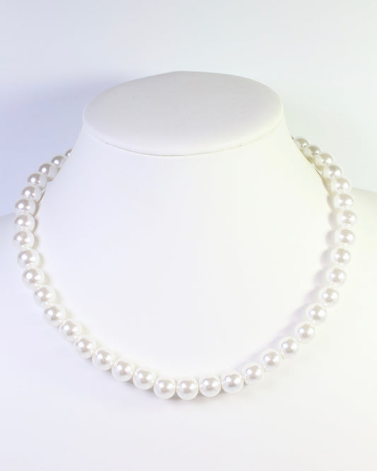 Greenville Pearl Necklace Cream