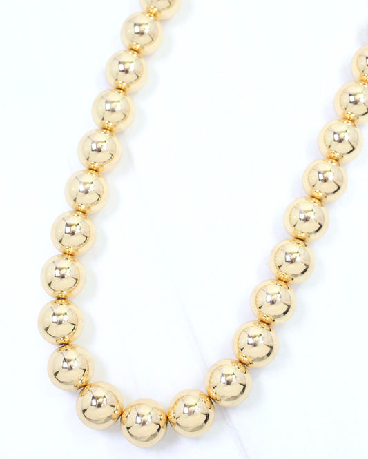 Bimini Large Bead Necklace Gold