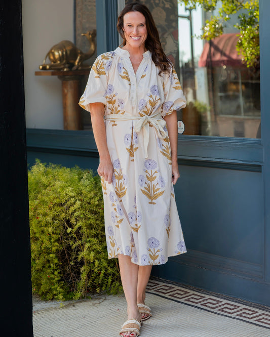 Ardmore Floral Maxi Dress-Cream/Honey