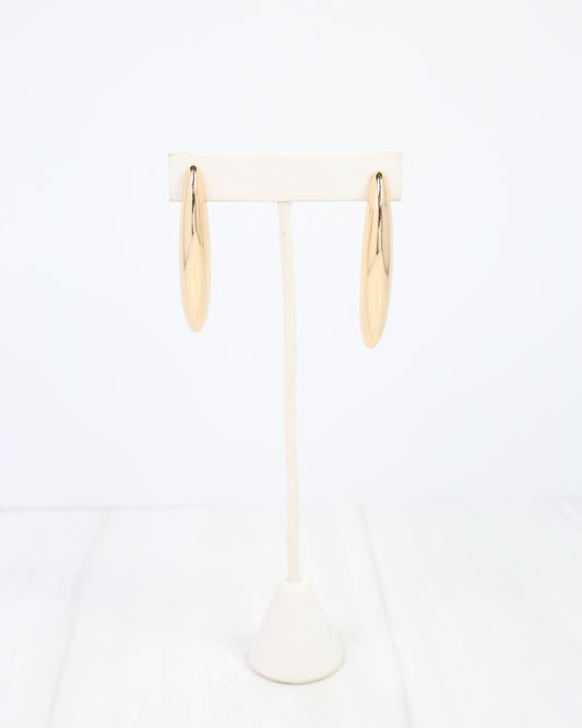 Fayetteville Curved Bar Earring WR Gold