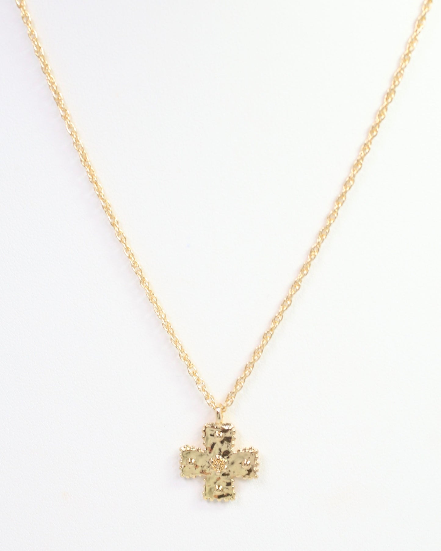 Rexburg Cross Necklace Gold
