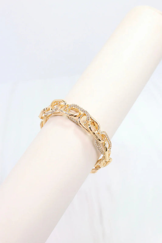 Currie Link Stretch Bracelet Gold