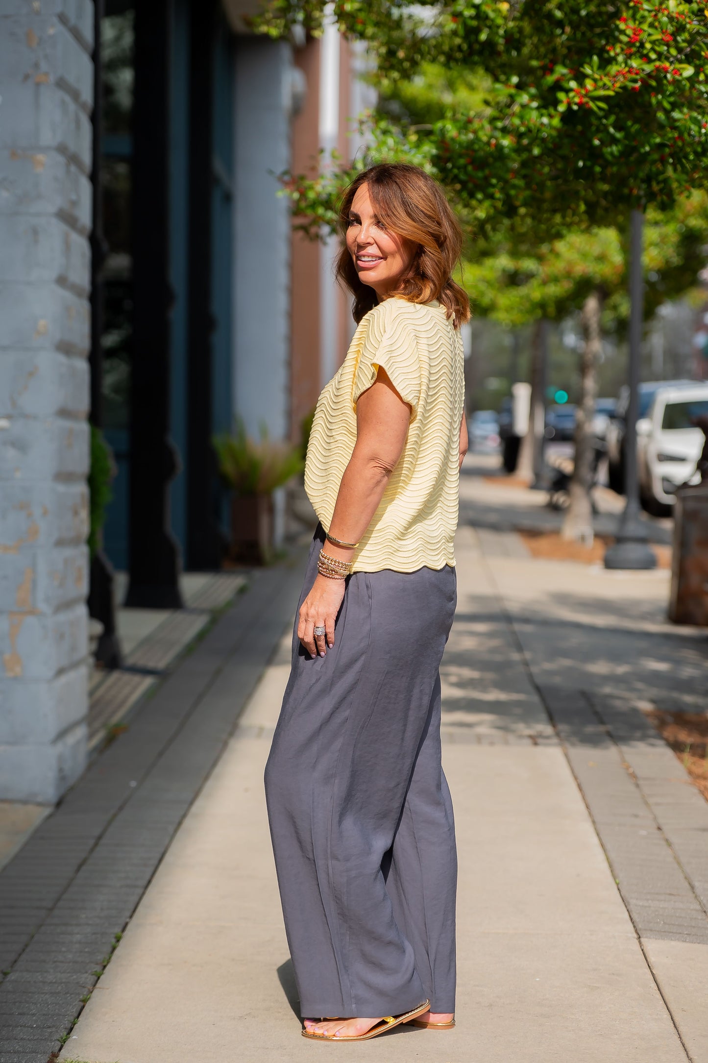 Palermo Modern Pleated Wide Leg Trouser