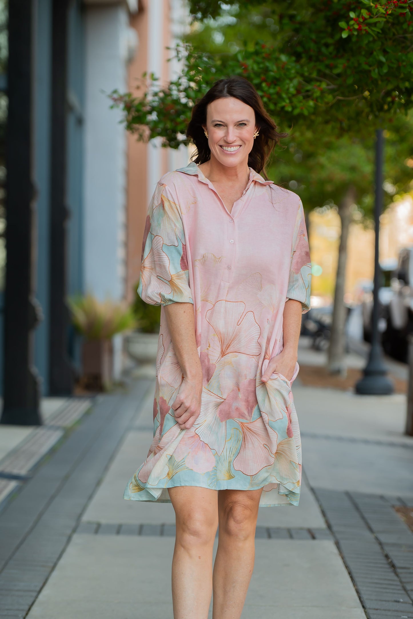 Cienega Floral Print T-Shirt Dress
