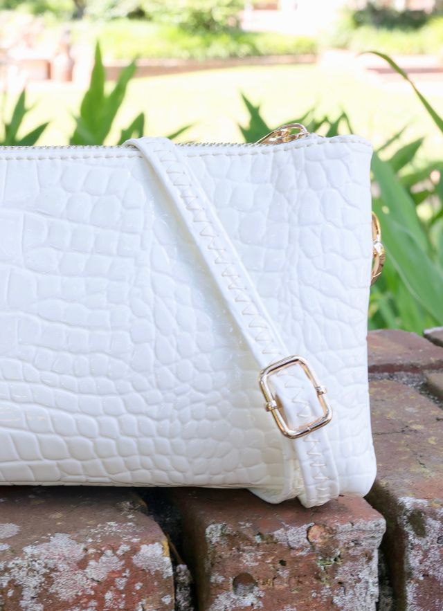 Liz Custom Collection Crossbody Bag IVORY PATENT