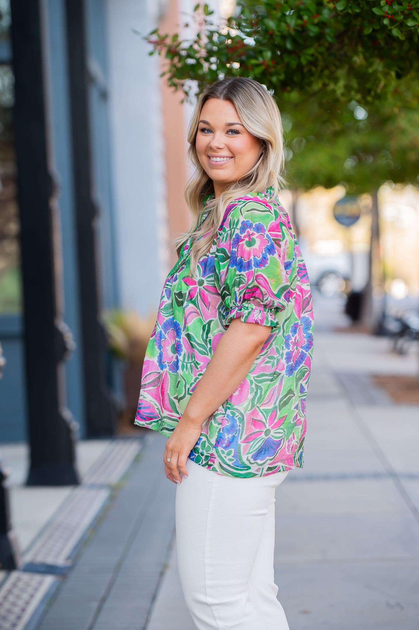 Lily Floral Print Top