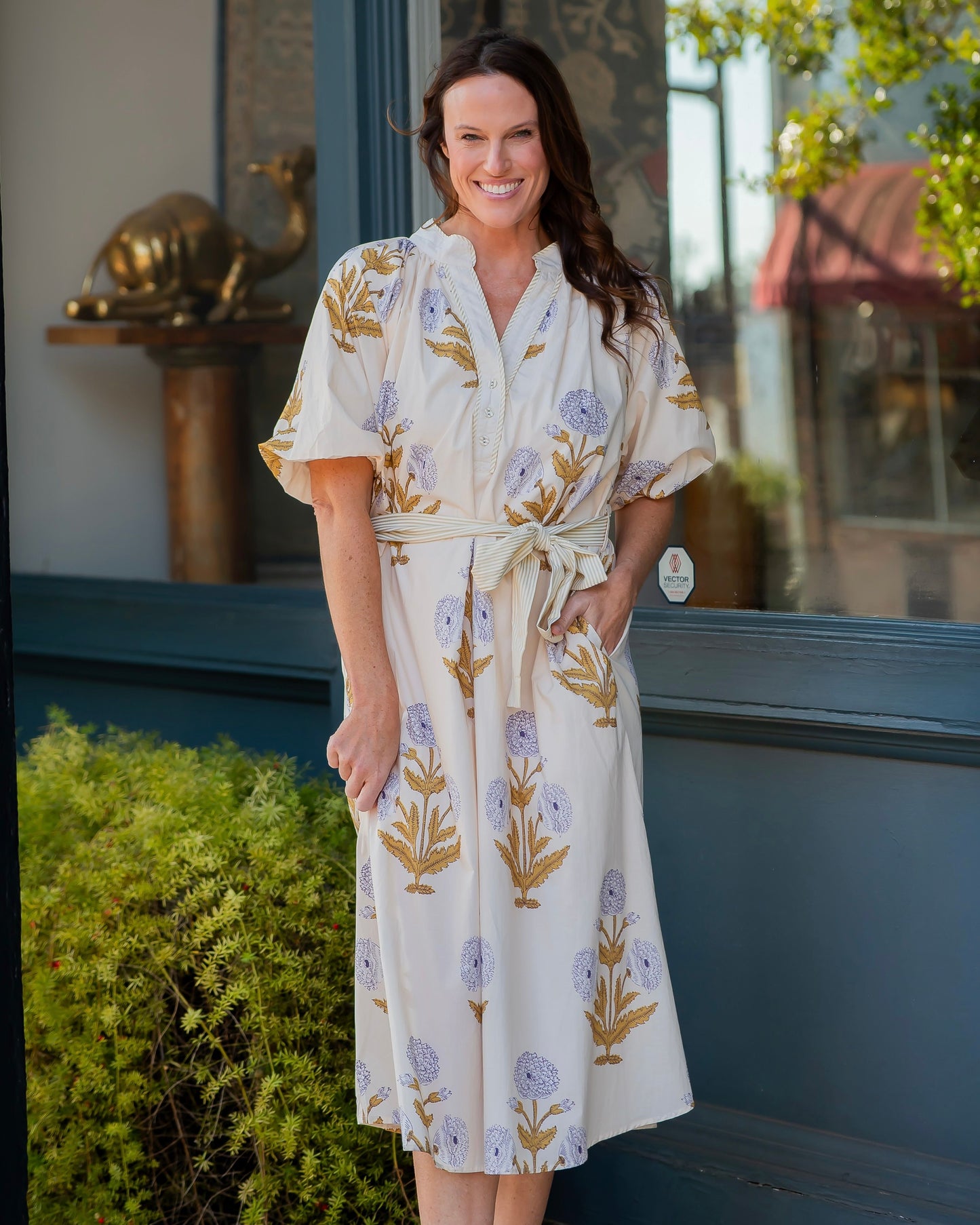 Ardmore Floral Maxi Dress-Cream/Honey