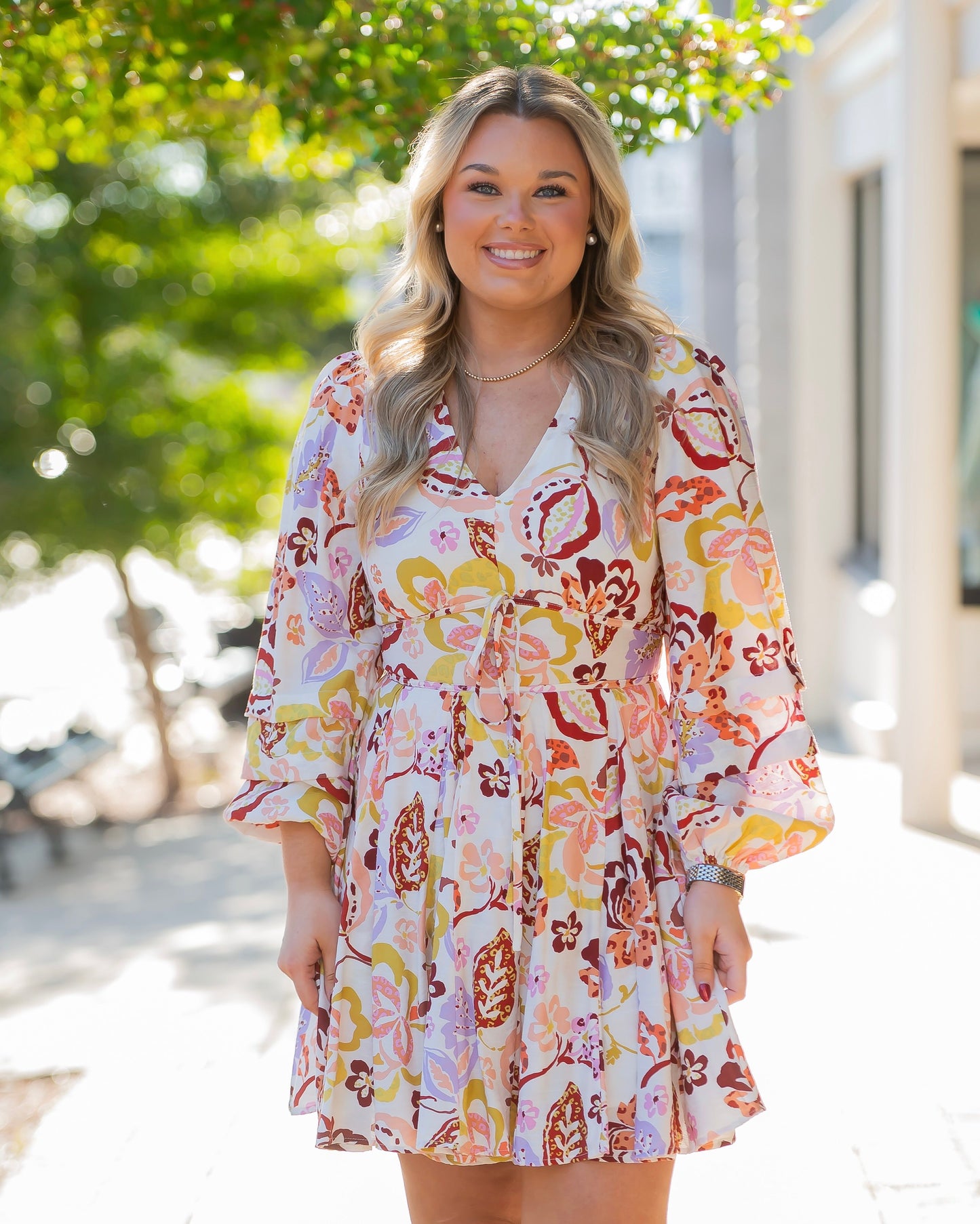 Waverly Printed V-Neck Dress