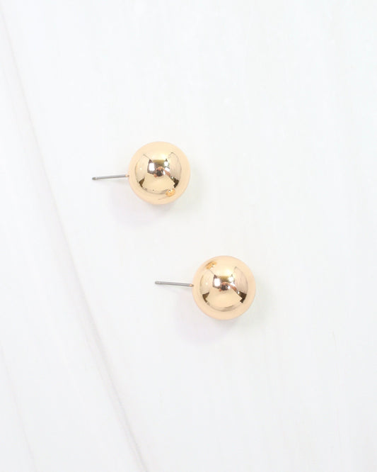 Bailey Medium Ball Earring WR Gold