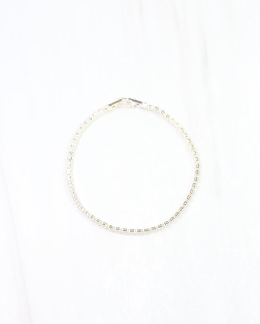 Luna Small CZ Tennis Bracelet WR Silver