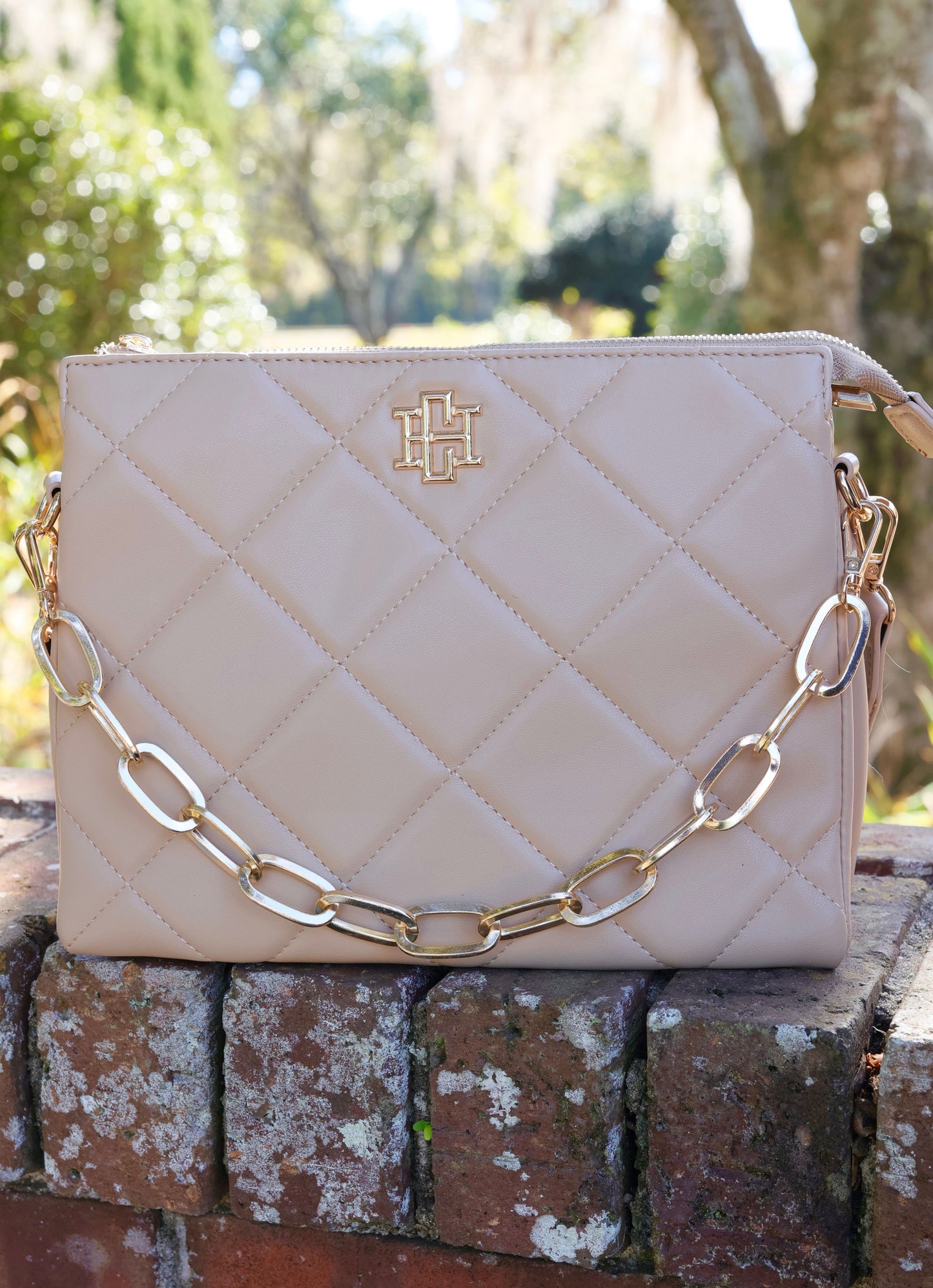 Ariana Crossbody Tan Quilted LD