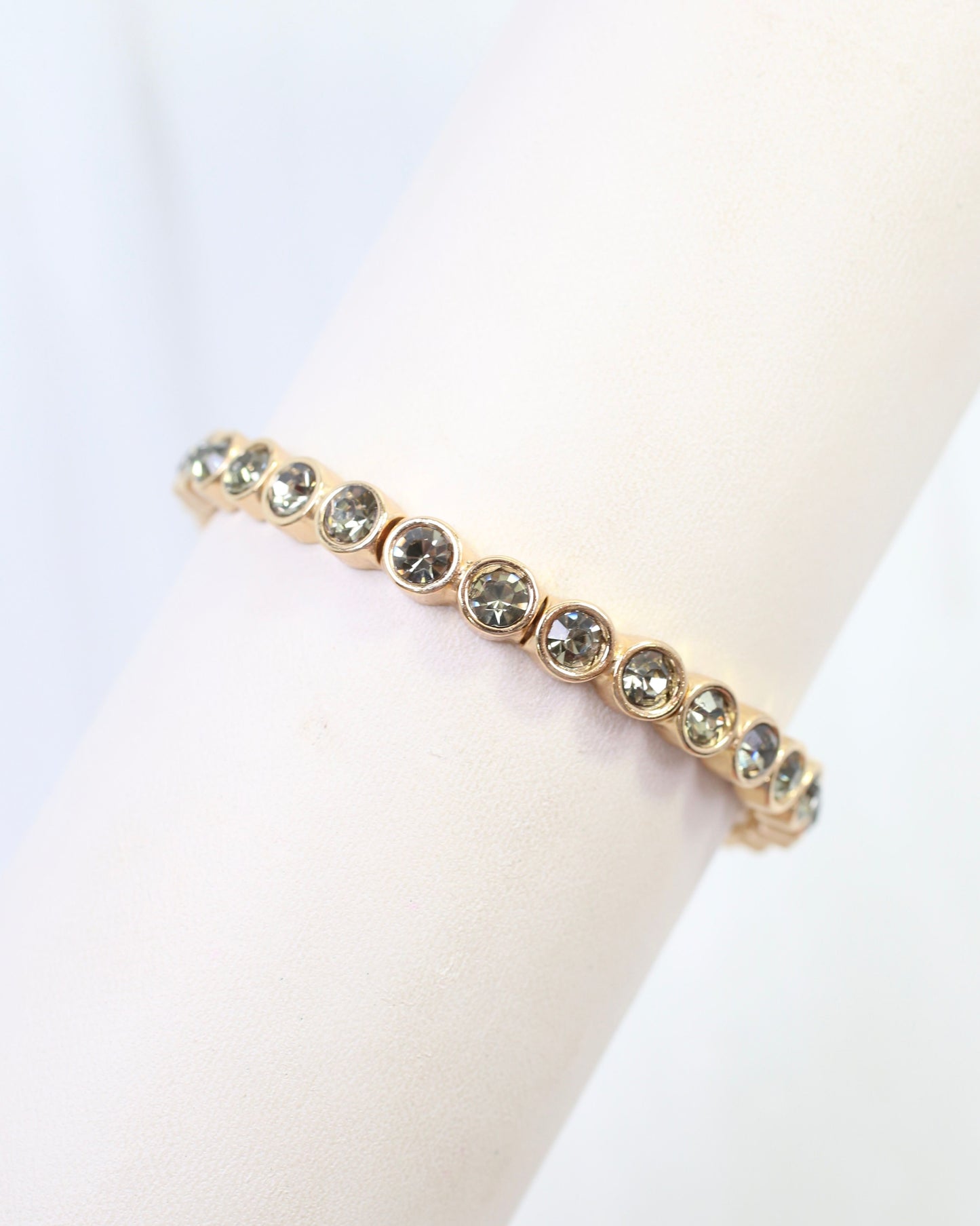 Castile Crystal Stretch Bracelet Black Diamond
