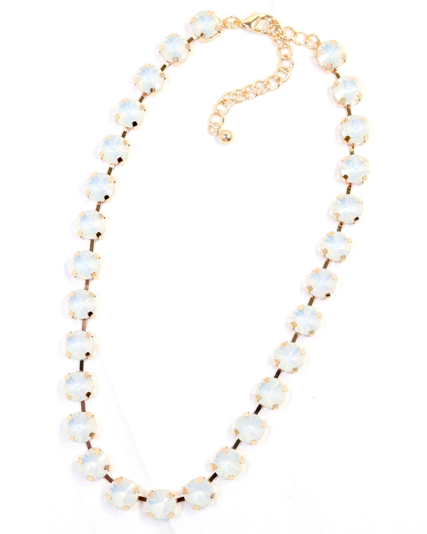 Radcliffe Rhinestone Necklace White Opal