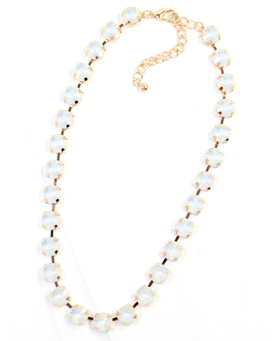 Radcliffe Rhinestone Necklace White Opal