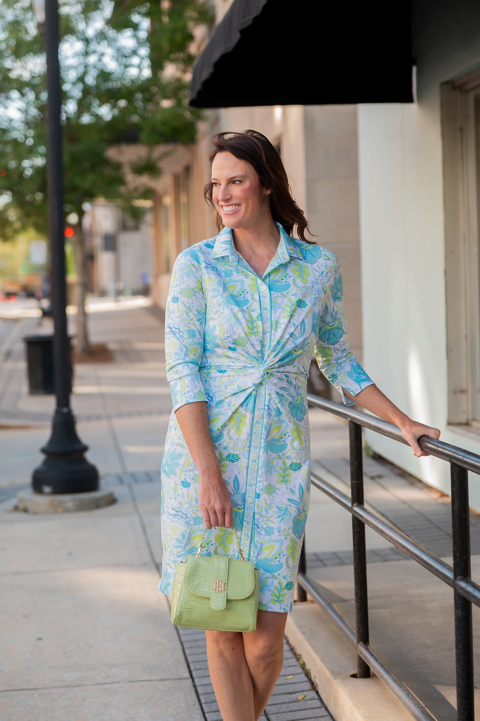 Blooming Party Twisted Front Dress