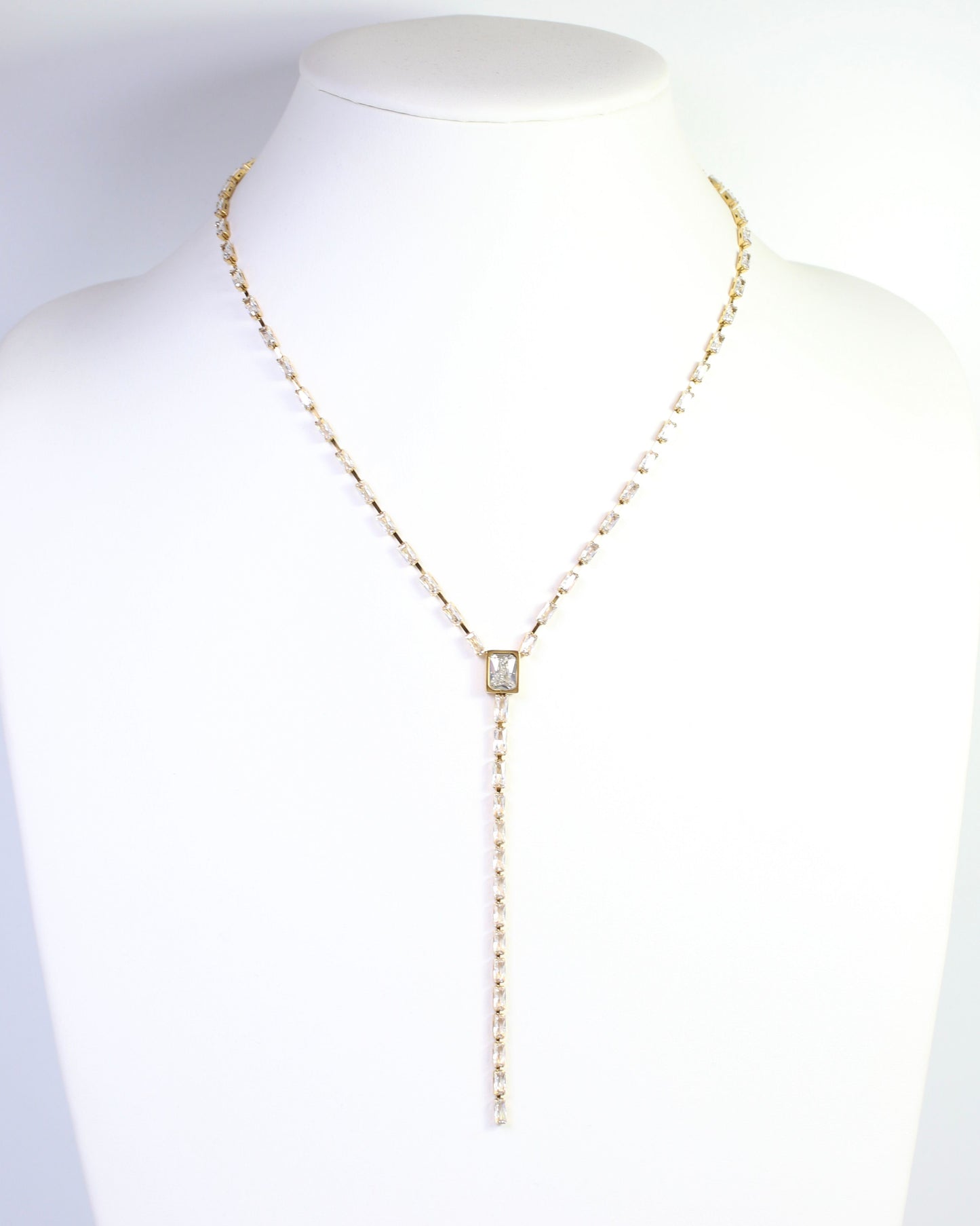Cosette Crystal Y Necklace WP Gold