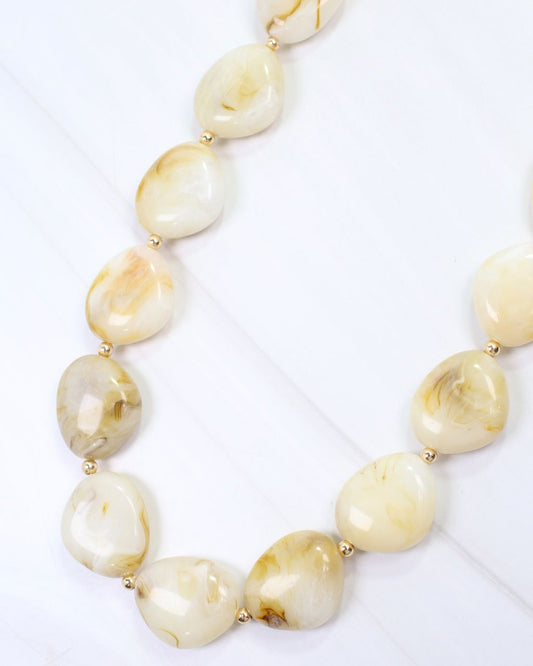 Gardiner Stone Beaded Necklace Natural