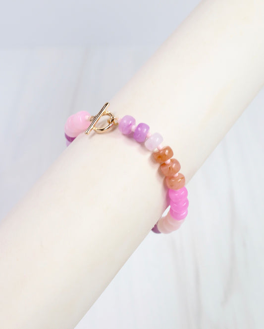 Cape San Blas Beaded Bracelet Pink